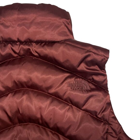 The North Face 550 Women’s Maroon Quilted Goose Down Puffer Vest Size Small-READ - Picture 7 of 15
